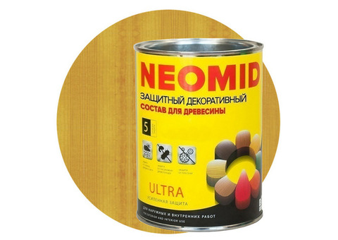 Пропитка для древесины Neomid Bio Color Ultra Калужница 0,9 л