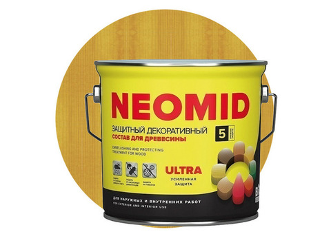 Пропитка для древесины Neomid Bio Color Ultra Калужница 2,7 л