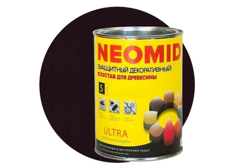 Пропитка для древесины Neomid Bio Color Ultra Махагон 0,9 л