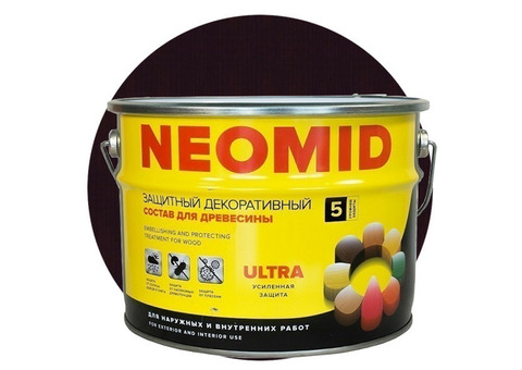 Пропитка для древесины Neomid Bio Color Ultra Махагон 9 л