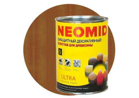 Пропитка для древесины Neomid Bio Color Ultra Орегон 0,9 л