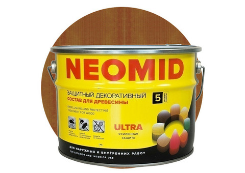 Пропитка для древесины Neomid Bio Color Ultra Орегон 9 л