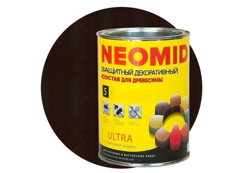 Пропитка для древесины Neomid Bio Color Ultra Орех 0,9 л