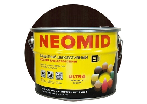 Пропитка для древесины Neomid Bio Color Ultra Орех 9 л