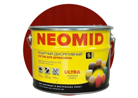 Пропитка для древесины Neomid Bio Color Ultra Рябина 9 л