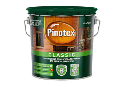 Пропитка для древесины Pinotex Classic бесцветная 2,7 л