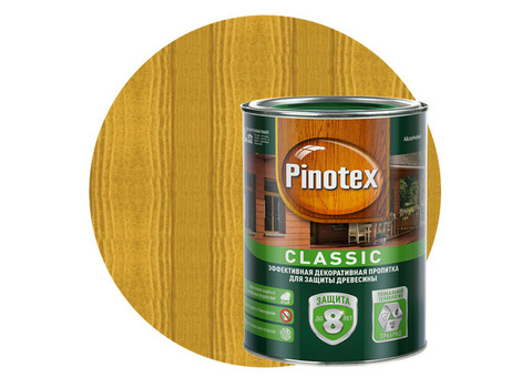 Пропитка для древесины Pinotex Classic Калужница 1 л