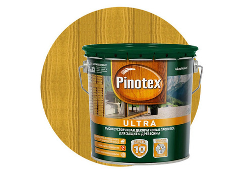 Пропитка для древесины Pinotex Ultra Калужница 2,7 л