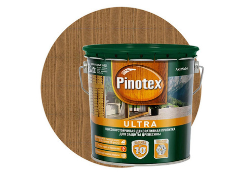 Пропитка для древесины Pinotex Ultra Тик 2,7 л