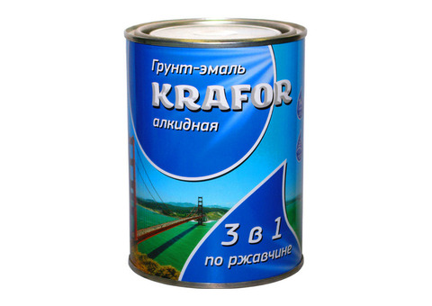 KRAFOR грунт-эмаль по ржавчине желтая 1,9 кг 6 26684