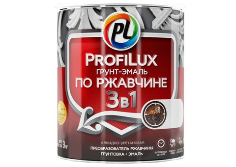 Грунт-эмаль Profilux 3 в 1 по ржавчине белая 0,9 кг