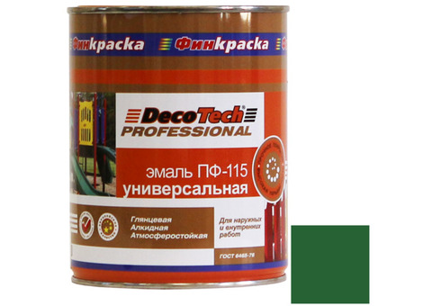 Эмаль DecoTech Professional ПФ-115 Ral 6002 зеленая глянцевая 0,9 кг