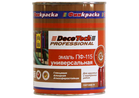 Эмаль DecoTech Professional ПФ-115 белая глянцевая 0,9 кг