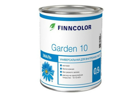 Эмаль алкидная Finncolor Garden 10 матовая база A 0,9 л