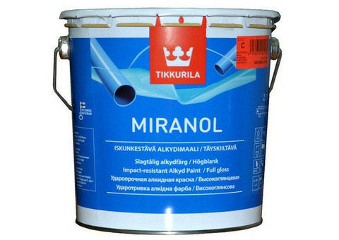 Эмаль алкидная Tikkurila Miranol высокоглянцевая база C 2,7 л