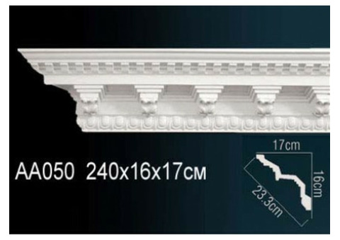 Карниз потолочный полиуретановый Перфект AA050 2400х160х170 мм