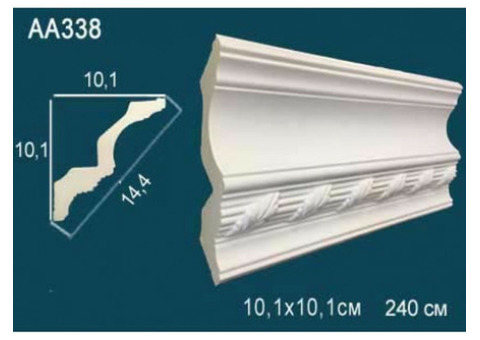 Карниз потолочный полиуретановый Перфект AA338 2400х101х101 мм