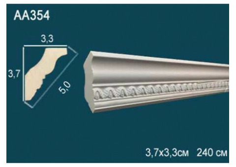 Карниз потолочный полиуретановый Перфект AA354F 2400х37х33 мм