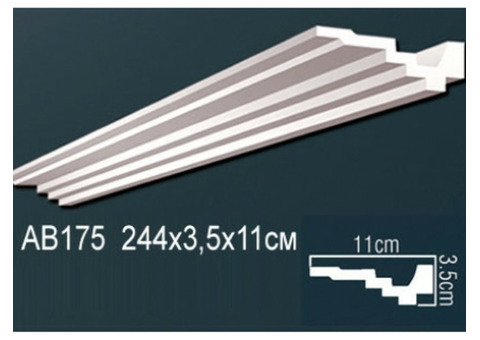 Карниз потолочный полиуретановый Перфект AB175 2440х35х110 мм