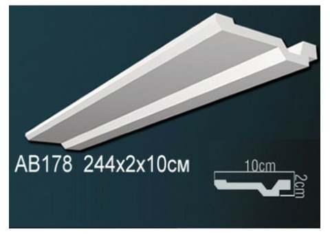 Карниз потолочный полиуретановый Перфект AB178 2440х20х100 мм