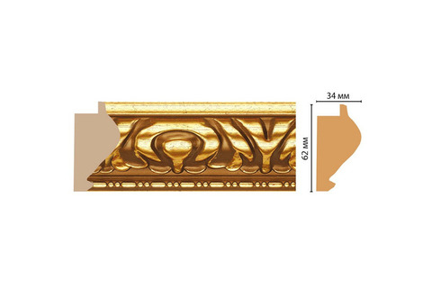 Багет из дюрополимера Decomaster Ренессанс 829-294 2900х62х34 мм