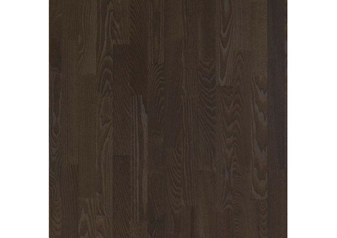 Паркетная доска Floorwood FW Ash Madison dark brown matt lac Ясень Кантри 3S трехполосная