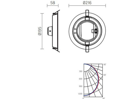 Светильник светодиодный Varton DL-Basic V1-R0-00643-10000-2002240 встраиваемый 22 Вт 4000 K