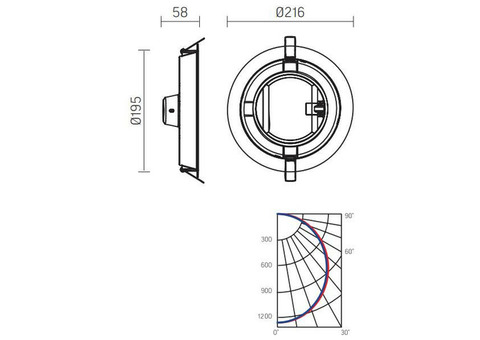 Светильник светодиодный Varton DL-Basic V1-R0-00643-10000-2003040 встраиваемый 30 Вт 4000 K