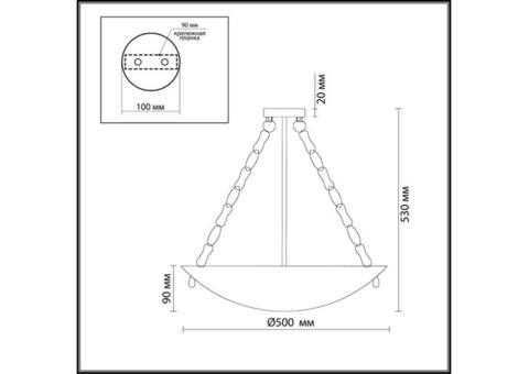 Люстра подвесная Odeon Light Velute 2094/5C E27 5х60W