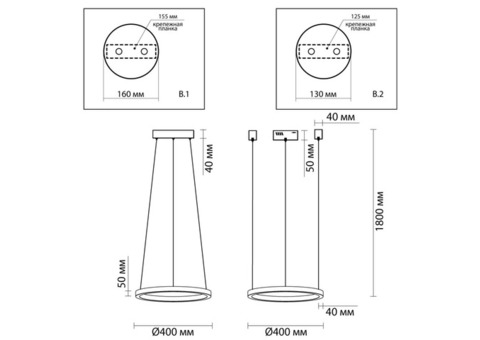 Светильник подвесной Odeon Light Brizzi 4244/25L L-Vision ODL 21 73 LED IP20 25W 850Лм 4000K никель