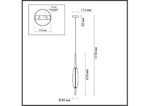 Светильник подвесной Odeon Light Spindle 4792/12L