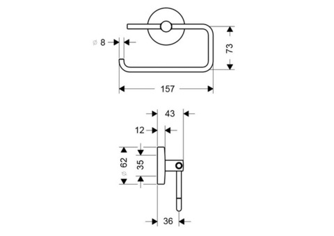 Держатель для туалетной бумаги Hansgrohe Logis 40526000