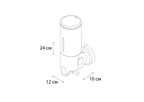 Дозатор для жидкого мыла настенный Fixsen Hotel FX-31012A 0,5 л к/к 10 19056