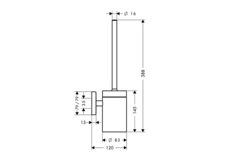 Ершик подвесной Hansgrohe PuraVida 41505000