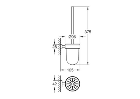 Ершик подвесной Grohe Essentials Cube 40513001