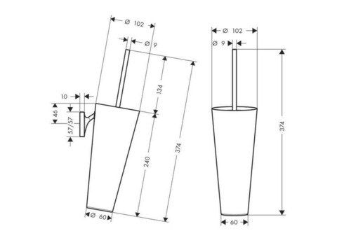 Ершик подвесной Hansgrohe Axor Starck Organic 42735000