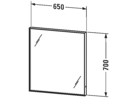 Зеркало Duravit L-Сube LC738000000 с Led подсветкой