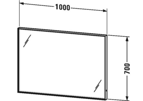Зеркало Duravit L-Сube LC738200000 с Led подсветкой