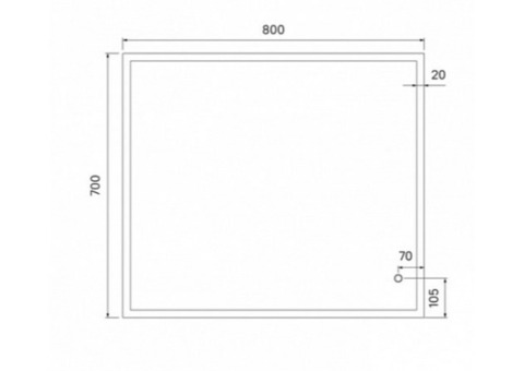 Зеркало Iddis Brick BRI8000i98 с Led подсветкой