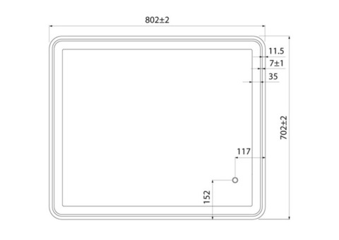 Зеркало Iddis Cloud CLO8000i98 с Led подсветкой