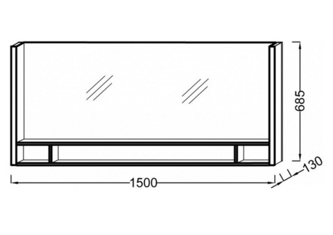 Зеркало Jacob Delafon Terrace EB1184-NF 150 см с подсветкой