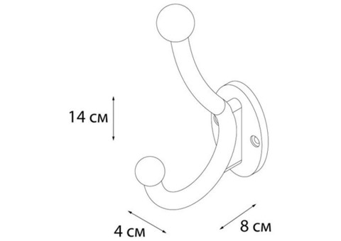 Крючок двойной Fixsen Hotel FX-31005A