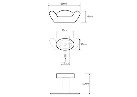 Крючок для ванной Bemeta Oval 118406031 двойной хром