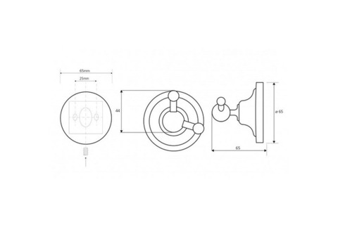 Крючок для ванной Bemeta Retro 144106037 двойной бронза