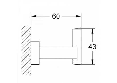 Крючок для ванной Grohe Essentials Cube 40511001