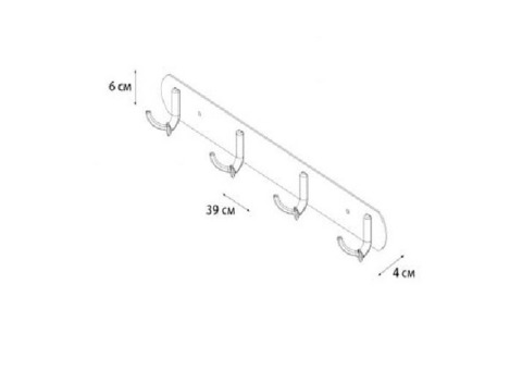 Планка с четырьмя крючками Fixsen FX-2114