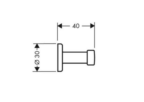 Крючок для ванной Hansgrohe Axor Uno 2 41537000