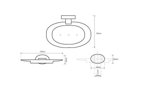 Мыльница Bemeta Oval 118408041 хром