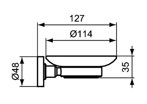 Мыльница стеклянная Ideal Standard IOM A9122AA