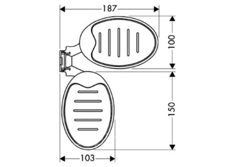 Набор мыльниц Hansgrohe Raindance Cassetta 28698000